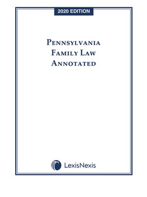cover image of Pennsylvania Family Law Annotated